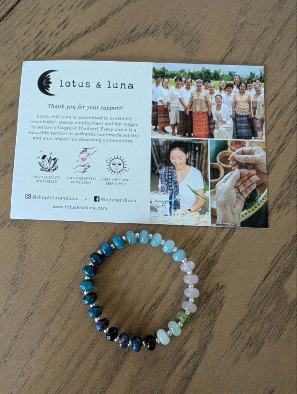 NWOT Lotus And Luna Statement Bracelet